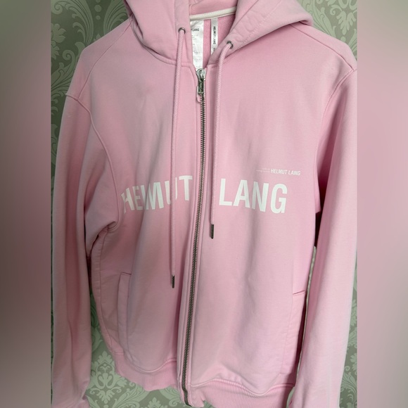 Helmut Lang Pink Shayne Oliver Campaign Print Zip Hoodie sweatshirt - Picture 2 of 13